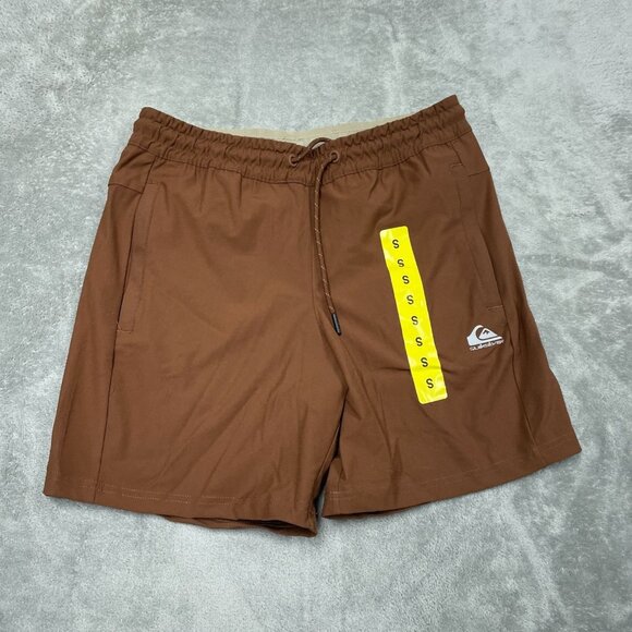 Quiksilver Mens Dryflight Shorts Brown S Moisture-Wicking Casual  a1074 - Picture 1 of 6